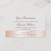 Carte De Visite Décor Rose gris et fleur mignonne avec logo (Dos)