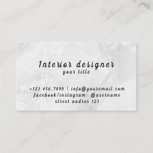 Carte de visite décorateur (Dos)