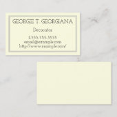 Carte de visite décorateur basique et minimal (Devant / Derrière)