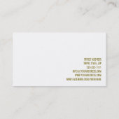 Carte De Visite Décorateur de design d'intérieur Gold Ink Splash M (Dos)