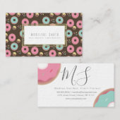 Carte De Visite Décorateur de gâteau de beignes givrées Baker Donu (Devant / Derrière)