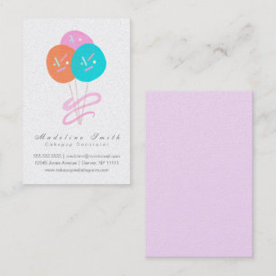 Carte De Visite Décorateur de gâteau de cuisson de cakepop de cook
