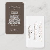 Carte De Visite Décorateur de gâteau mariage de chocolat de gâteau (Devant / Derrière)
