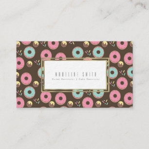 Carte De Visite Décorateur de gâteaux de donuts glacés