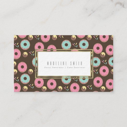 Carte De Visite Décorateur de gâteaux de donuts glacés (Devant)