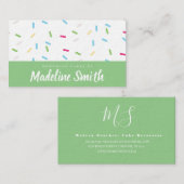 Carte De Visite Décorateur de gâteaux faits maison (Devant / Derrière)