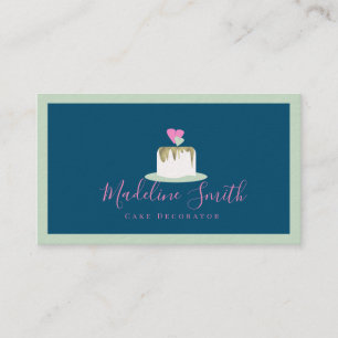 Carte De Visite Décorateur de pâtisserie de gâteau de mariage