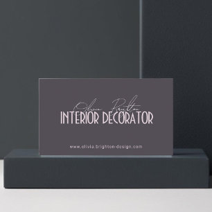 Carte De Visite Décorateur d'intérieur professionnel minimaliste m