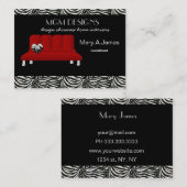 carte de visite décorateur d'intérieur tendance ro (Devant / Derrière)