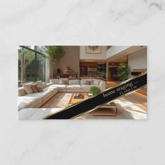 Carte De Visite Décorateur d'or moderne - Mise en scène (Devant)