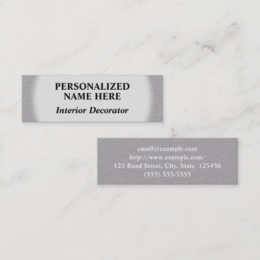 Carte de visite décorateur intérieur de base (Devant / Derrière)