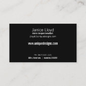 carte de visite décorateur intérieur de chambre mo (Dos)