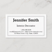 Carte de visite décorateur intérieur propre et cla (Devant)