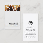 Carte De Visite Décorateur intérieur Retrait de la maison (Devant / Derrière)