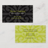 Carte de visite décoratif de fer travaillé (Devant / Derrière)