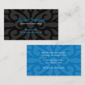 Carte de visite décoratif de fer travaillé (Devant / Derrière)