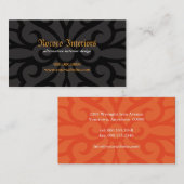 Carte de visite décoratif de fer travaillé (Devant / Derrière)