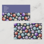 Carte de visite décoratif de motif de perles (Devant / Derrière)