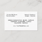 Carte De Visite Décoration à la maison (Dos)