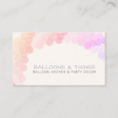 Carte De Visite Décoration de fête avec arche de ballons (Devant)