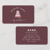 Carte De Visite Décoration de gâteau de mariage rose pastel minima (Devant / Derrière)