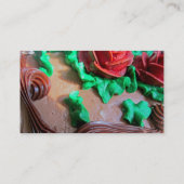Carte De Visite Décoration de gâteaux au chocolat (Dos)