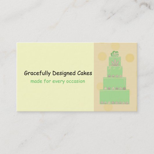 Carte De Visite Décoration de gâteaux/Pâtisserie (Devant)