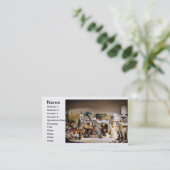 Carte De Visite Décoration de la crèche pour Noël (Debout devant)