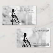 Carte De Visite décoration de trompette musicale (Devant / Derrière)