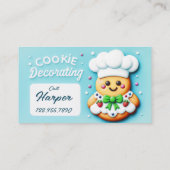 Carte De Visite Décoration des biscuits du chef cuisinier (Dos)