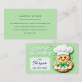 Carte De Visite Décoration des biscuits du chef cuisinier (Devant / Derrière)