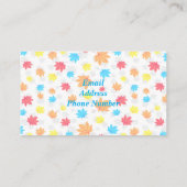 Carte De Visite Décoration des feuilles d'automne (Dos)