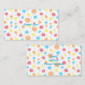 Carte De Visite Décoration des feuilles d'automne (Devant / Derrière)