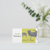 Carte De Visite Décoration Design Décoration Vert Promotionnel Mod (Debout devant)