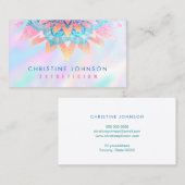 Carte De Visite décoration fleurie arrière - plan pastel (Devant / Derrière)