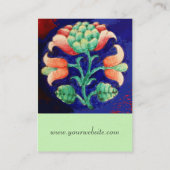 Carte De Visite DÉCORATION FLORALE Bleu,Rose,Vert (Dos)