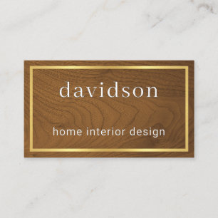 Carte De Visite Décoration intérieure en bois de style minimaliste