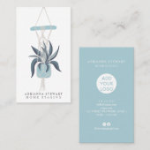 Carte De Visite Décoration moderne et élégante de la maison bleue  (Devant / Derrière)