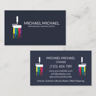 Carte De Visite Décoration moderne Service de Peinture Professionn