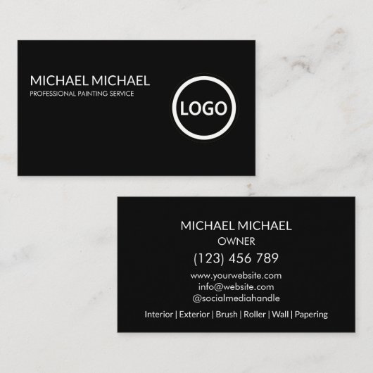 Carte De Visite Décoration moderne Service de Peinture Professionn (Devant / Derrière)