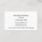 Carte De Visite Décoration moderne Service de Peinture Professionn (Dos)