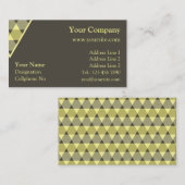 Carte De Visite Décoration Triangles (Devant / Derrière)
