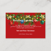 Carte De Visite Décorations d'éclairage de Noël (Devant)