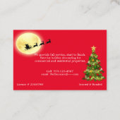 Carte De Visite Décorations d'éclairage de Noël (Dos)