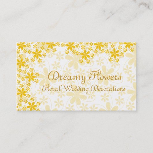 Carte De Visite Décorations florales Mariages (Devant)