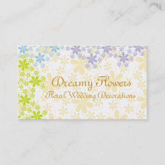 Carte De Visite Décorations florales Mariages (Devant)