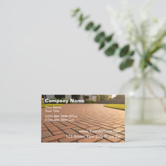 Carte De Visite Decorative Home Brick Paving (Debout devant)
