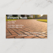 Carte De Visite Decorative Home Brick Paving (Devant)