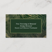 Carte De Visite Découpage de l'arbre vert et de l'arbre d'or (Dos)