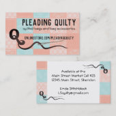 Carte De Visite Découpage de surface composée de courtepointe en m (Devant / Derrière)